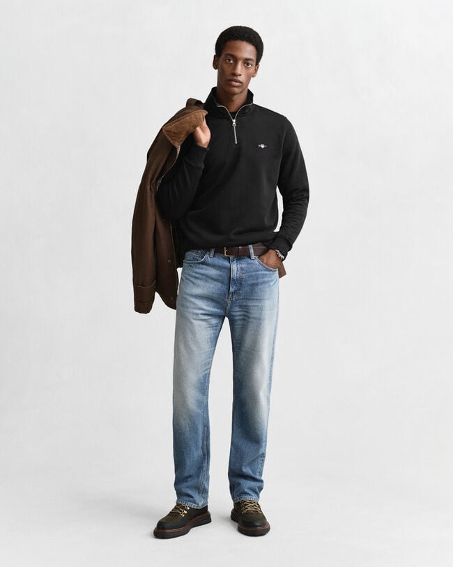 Shield sweatshirt med dragkedja vid halsöppningen