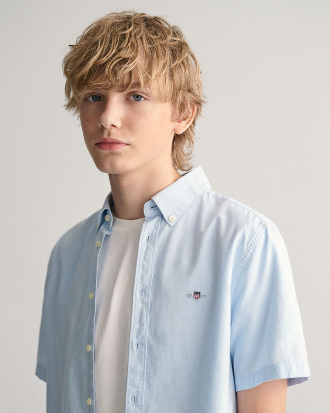 Teens kort&auml;rmad oxfordskjorta