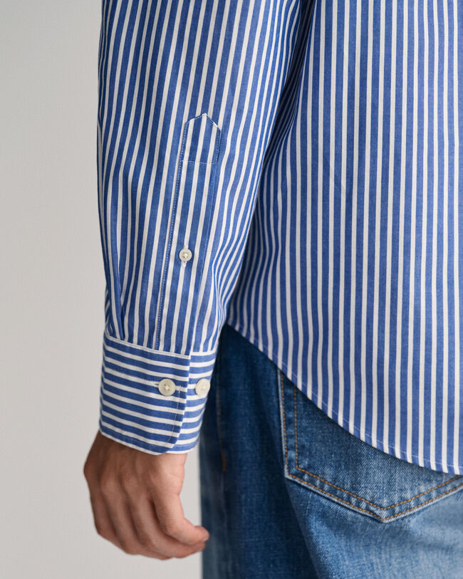 Relaxed fit poplinskjorta med drakemblem