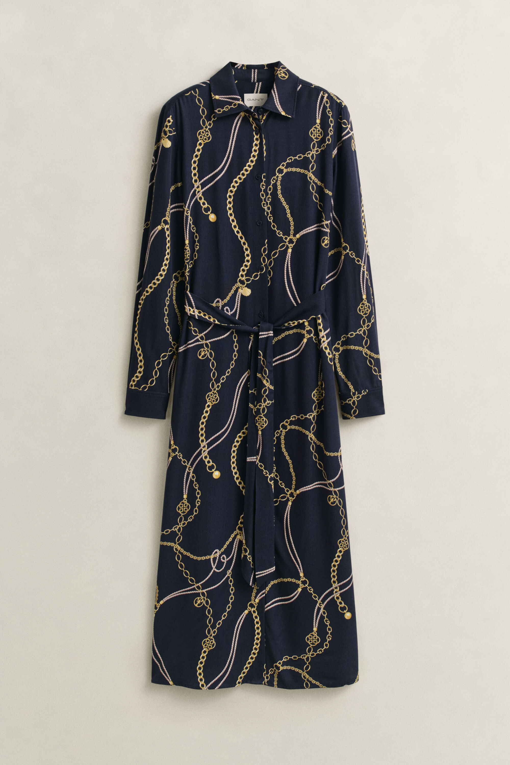 Mönstrad skjortklänning