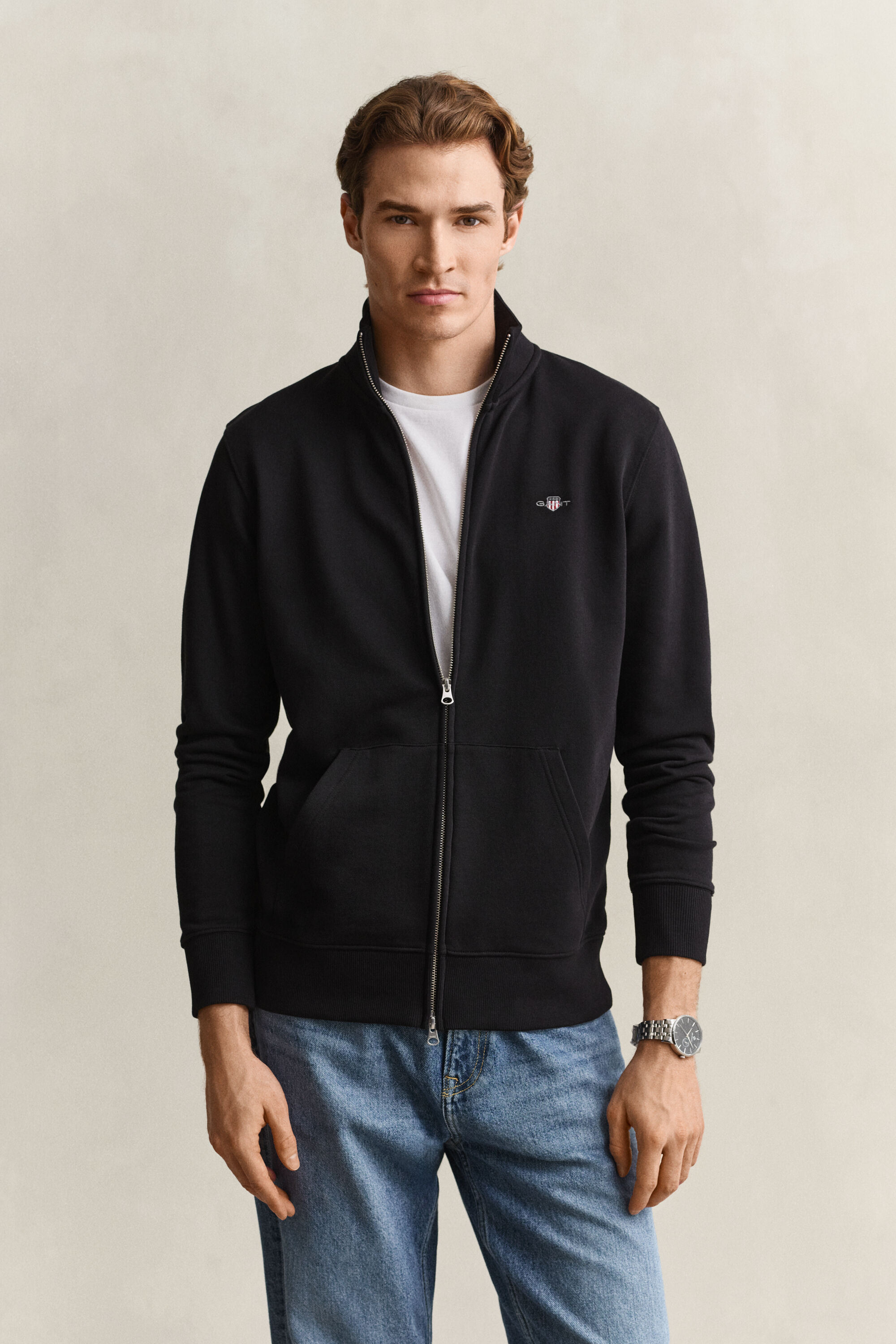 Shield sweatshirt med dragkedja