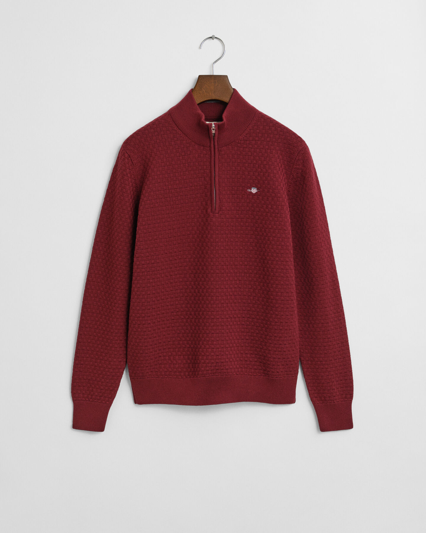 Teens tröja med half-zip och mikrostruktur