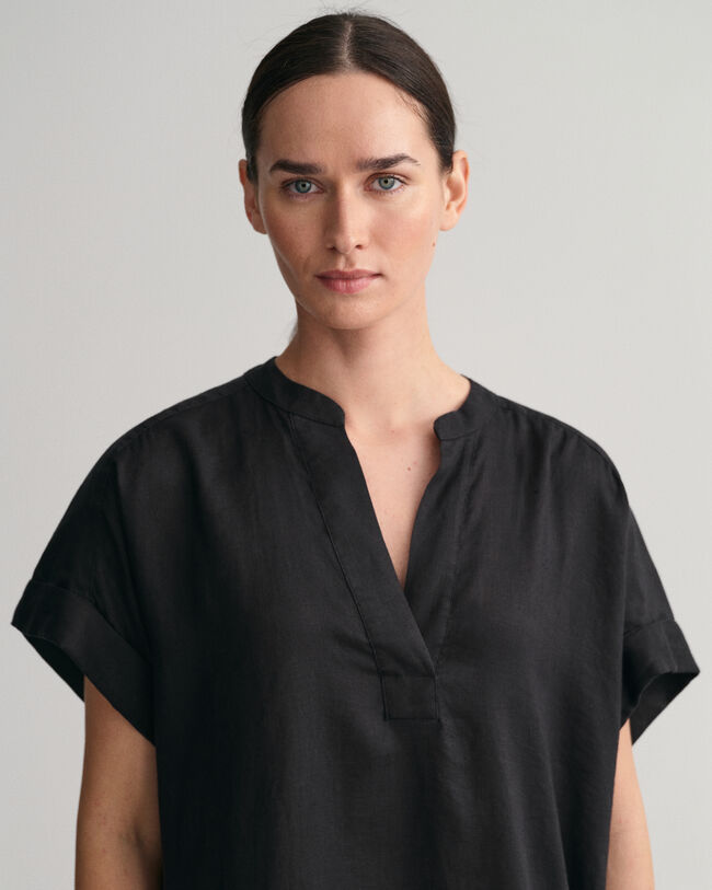 Popover kort&auml;rmad linnekaftan