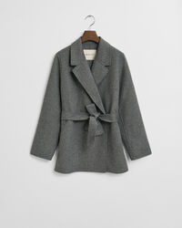 Handsydd jacka med bälte