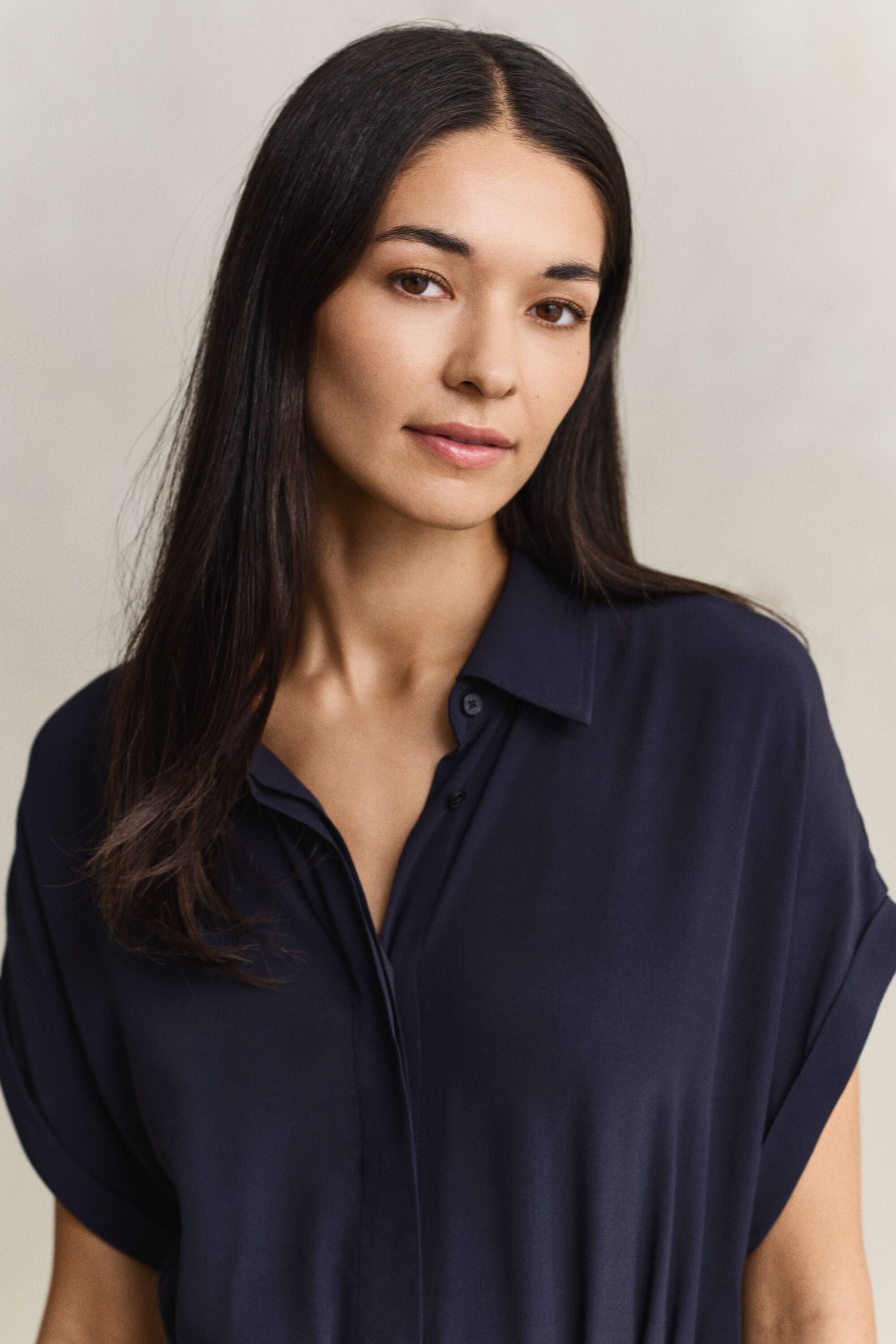 Skjortklänning med holkärm