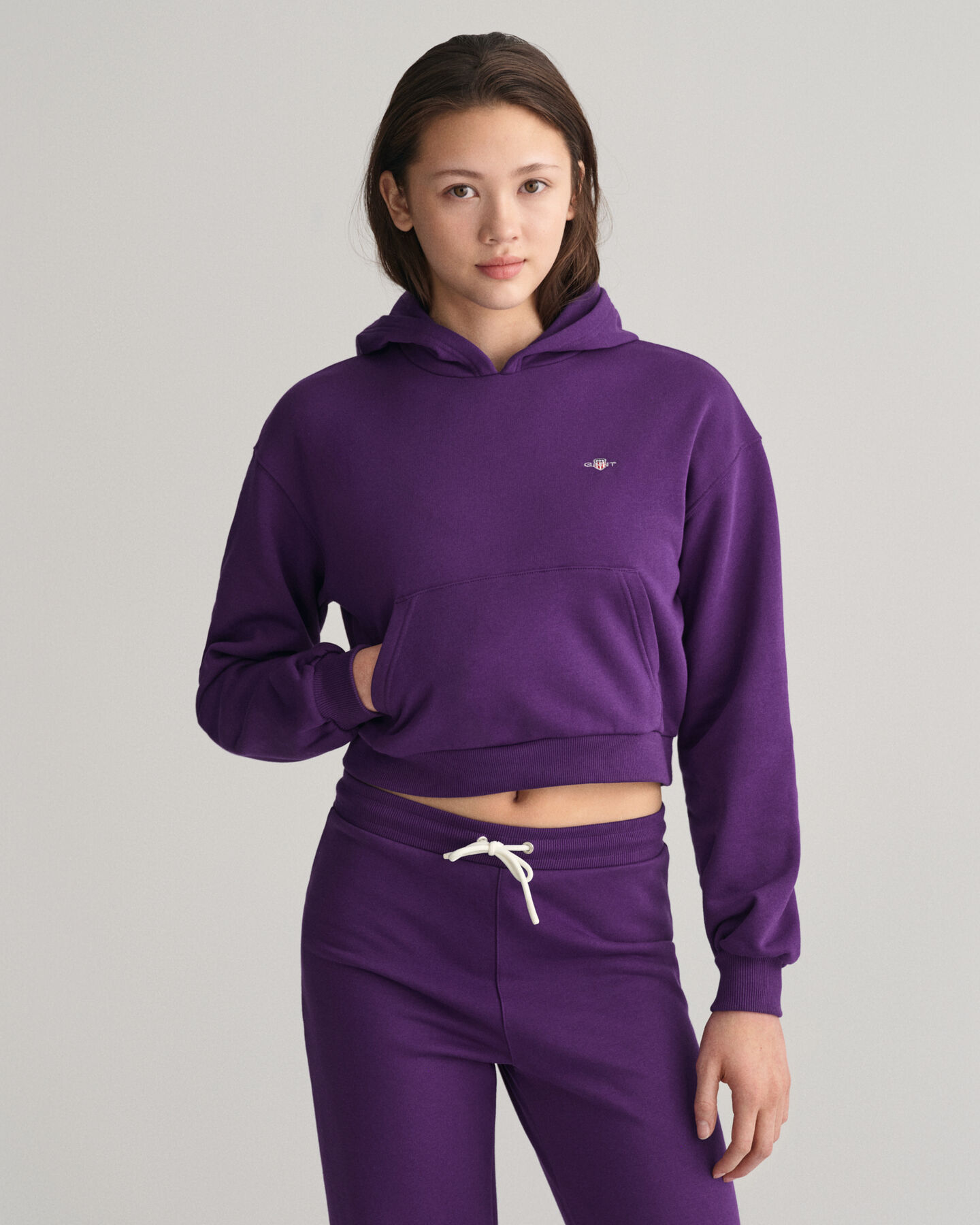 Teen Girls Shield cropped hoodie