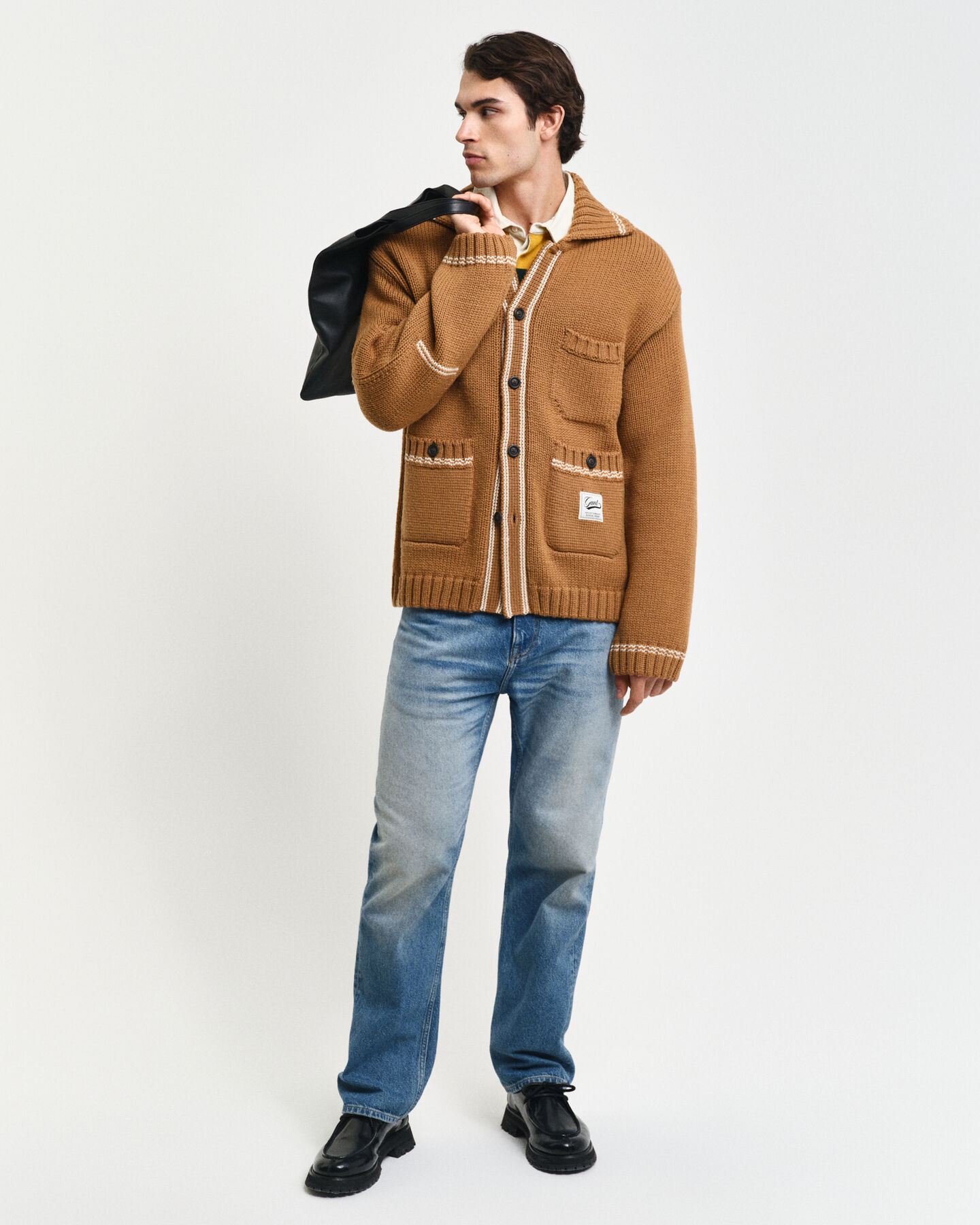 Yllecardigan med knappar