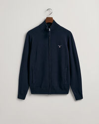 Cardigan i superfin lammull med dragkedja