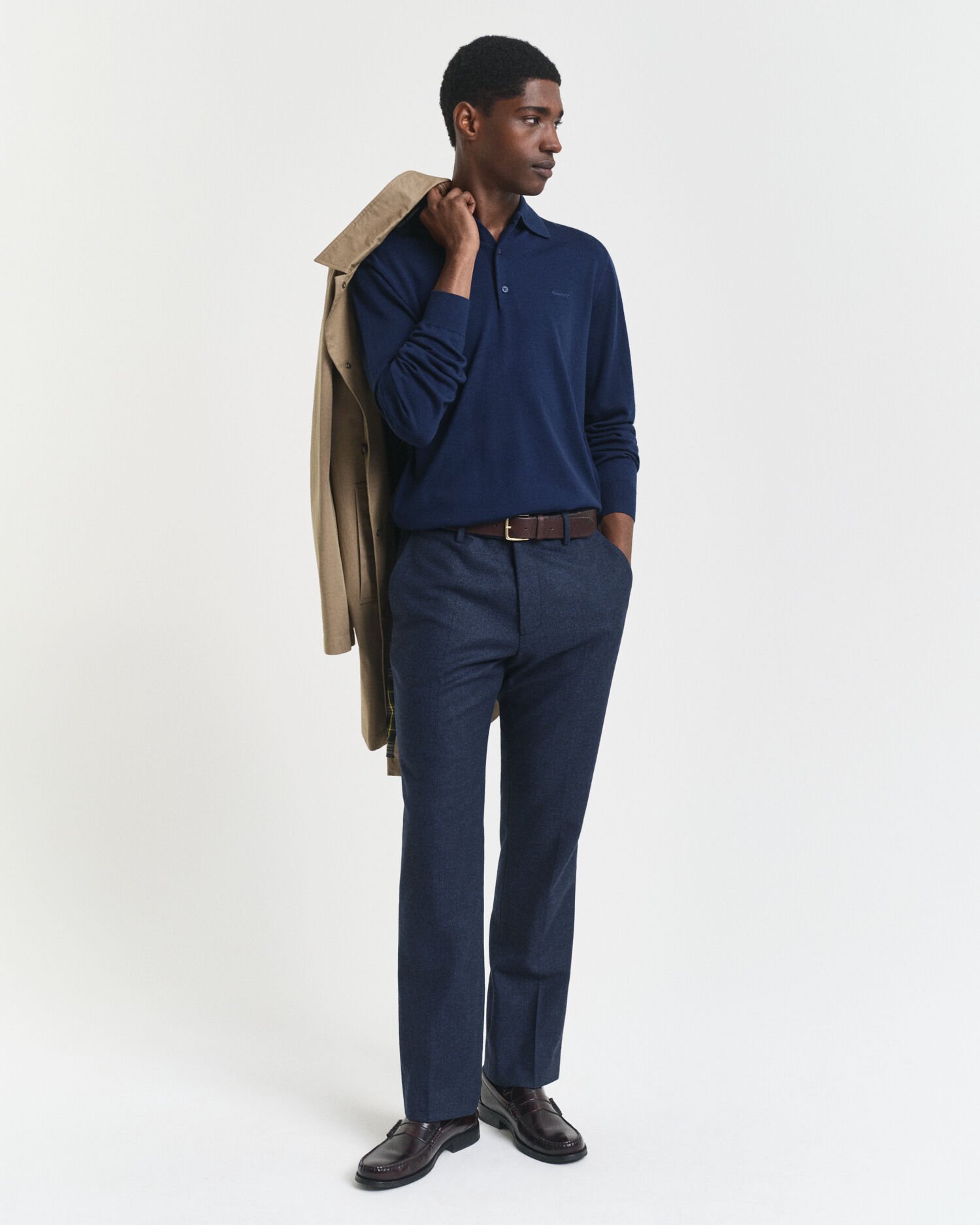 Pikétröja i extra fin merinoull