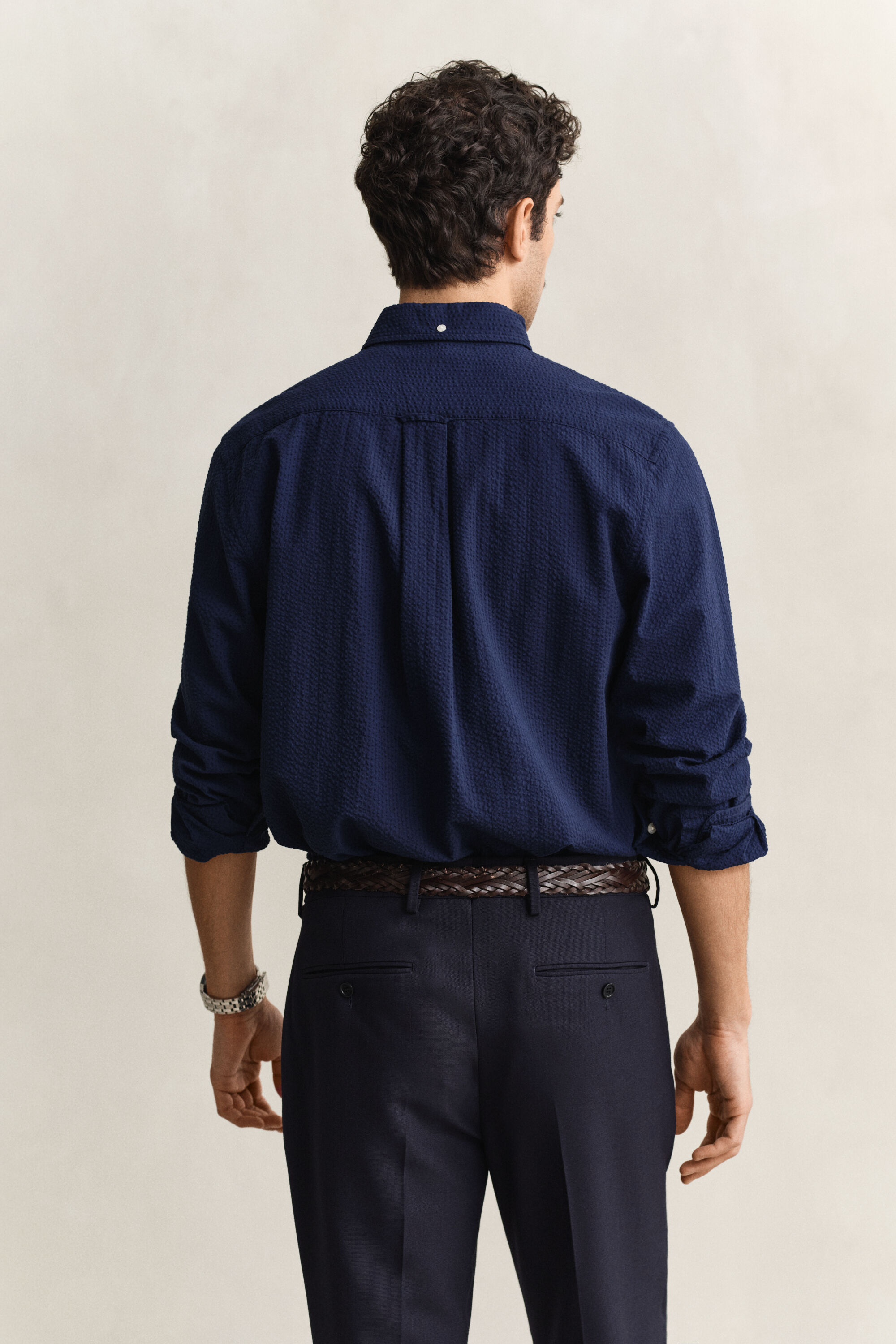 Regular fit Seersucker skjorta