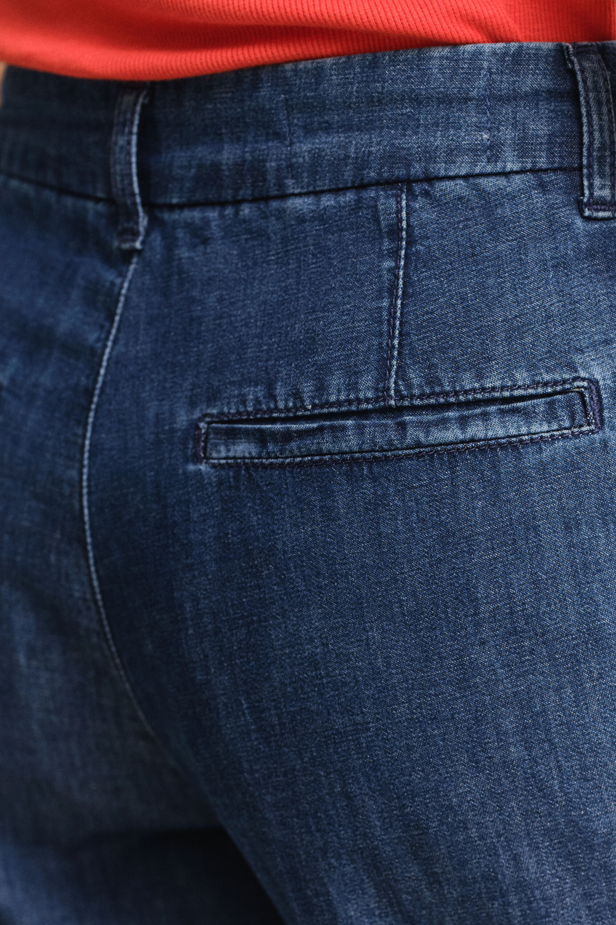 Jeans i bomull och linne