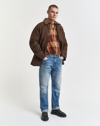 Oversized twillskjorta i flanell