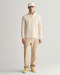 Milanostickad bomullstr&ouml;ja med halv dragkedja