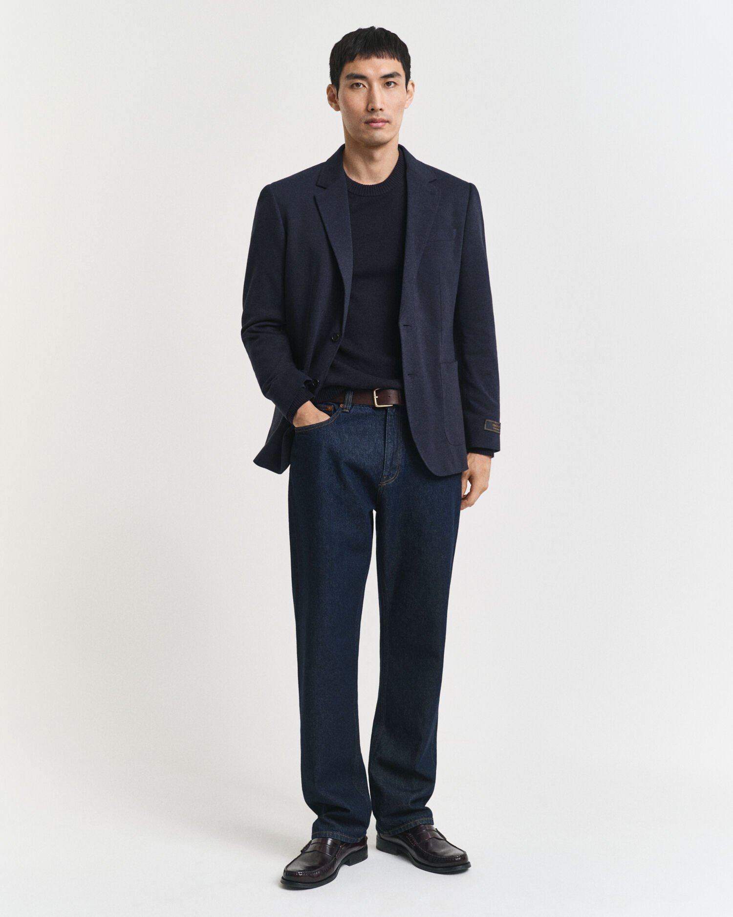 Rundhalsad kashmirtröja