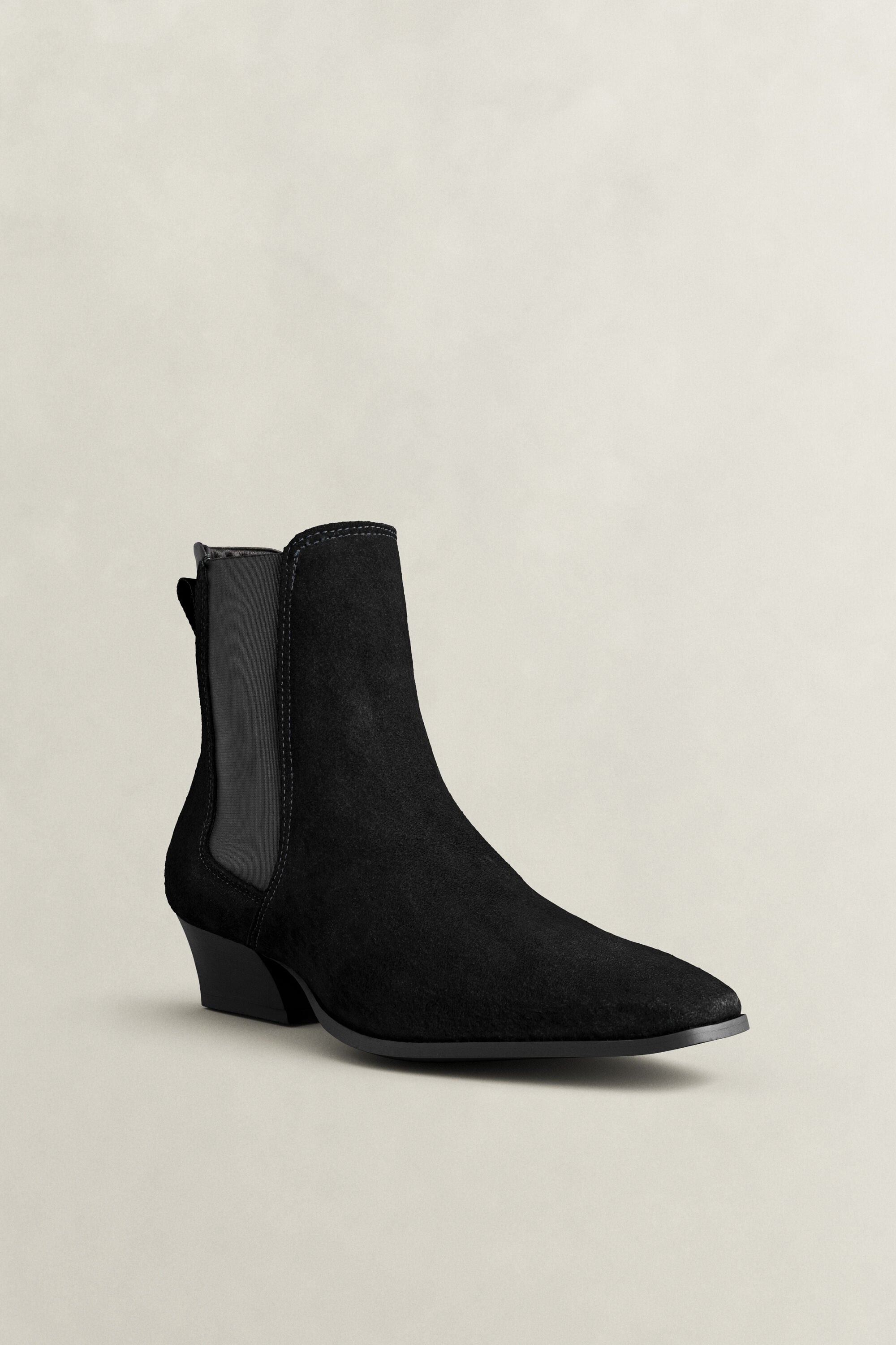 Bassotte chelseaboots i mocka