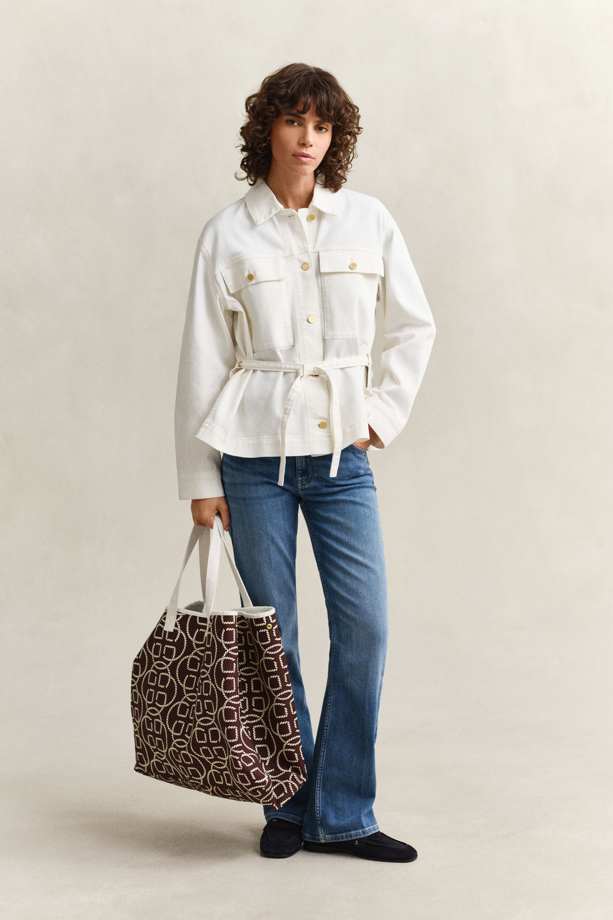 Denimjacka med bälte