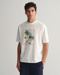 T-shirt med hawaiimönster