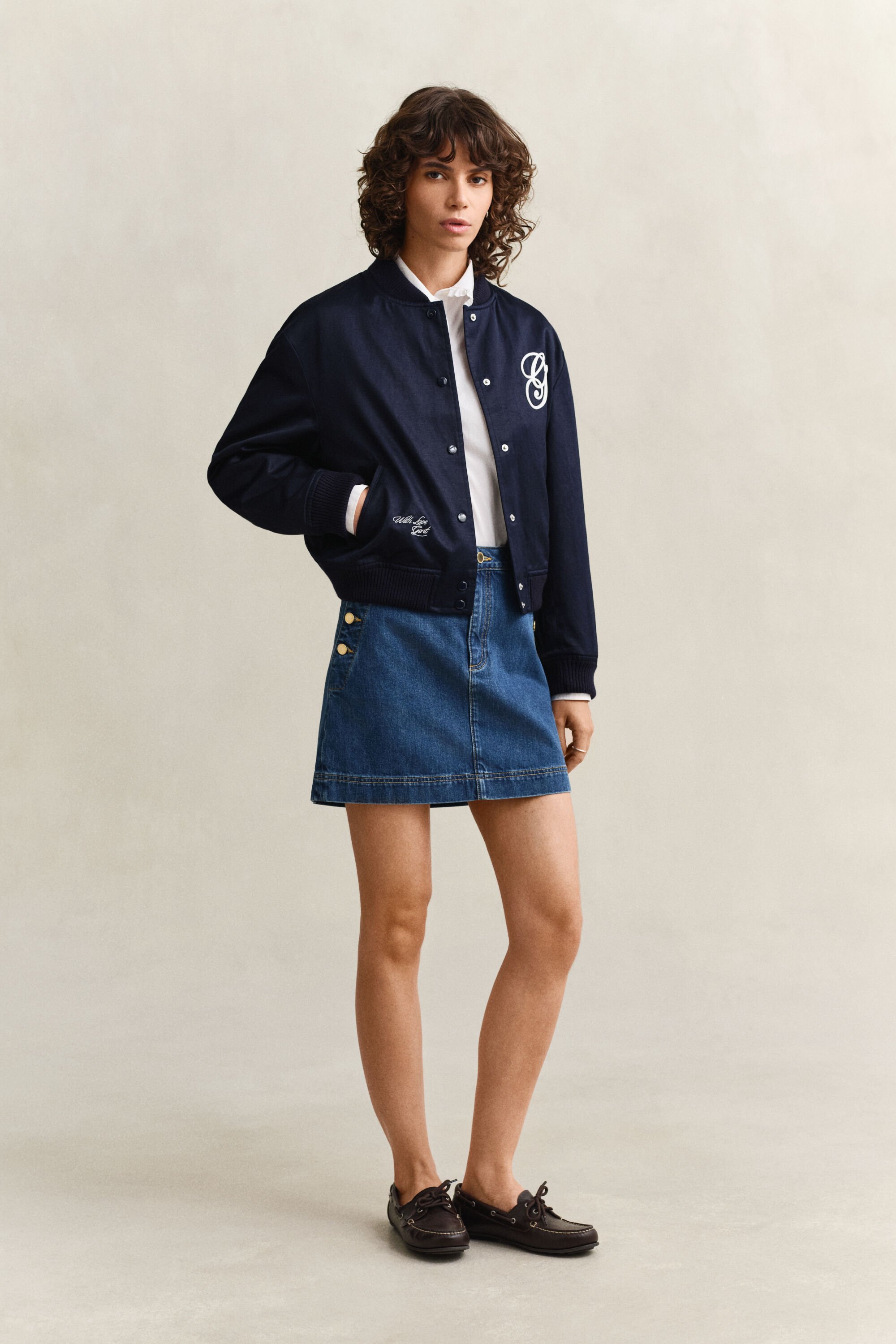 Bomullsskjorta med volang