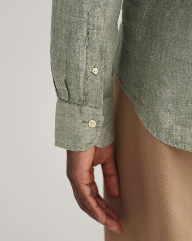 Slim fit linneskjorta