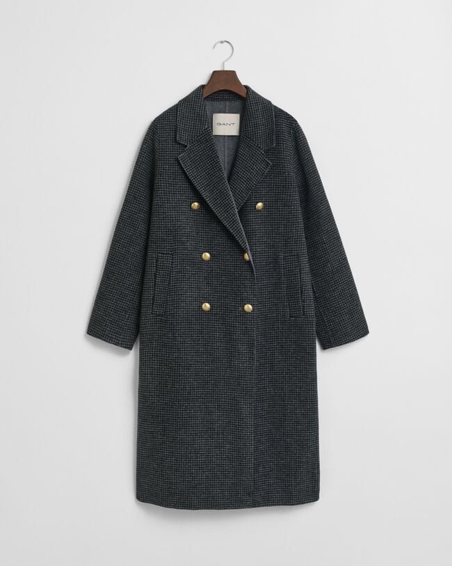 Rutig kappa med handsydda detaljer