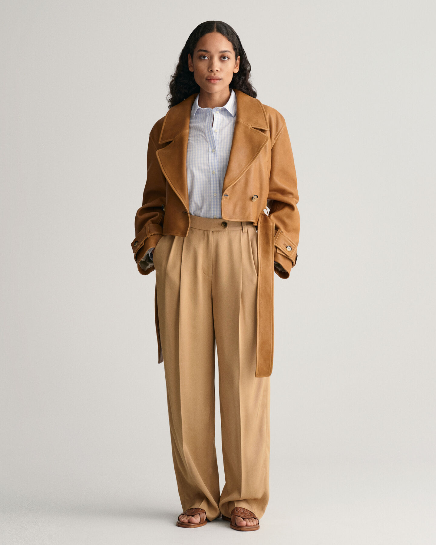 Regular fit ginghamvävd poplinskjorta