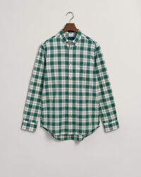 Regular fit rutig oxfordskjorta