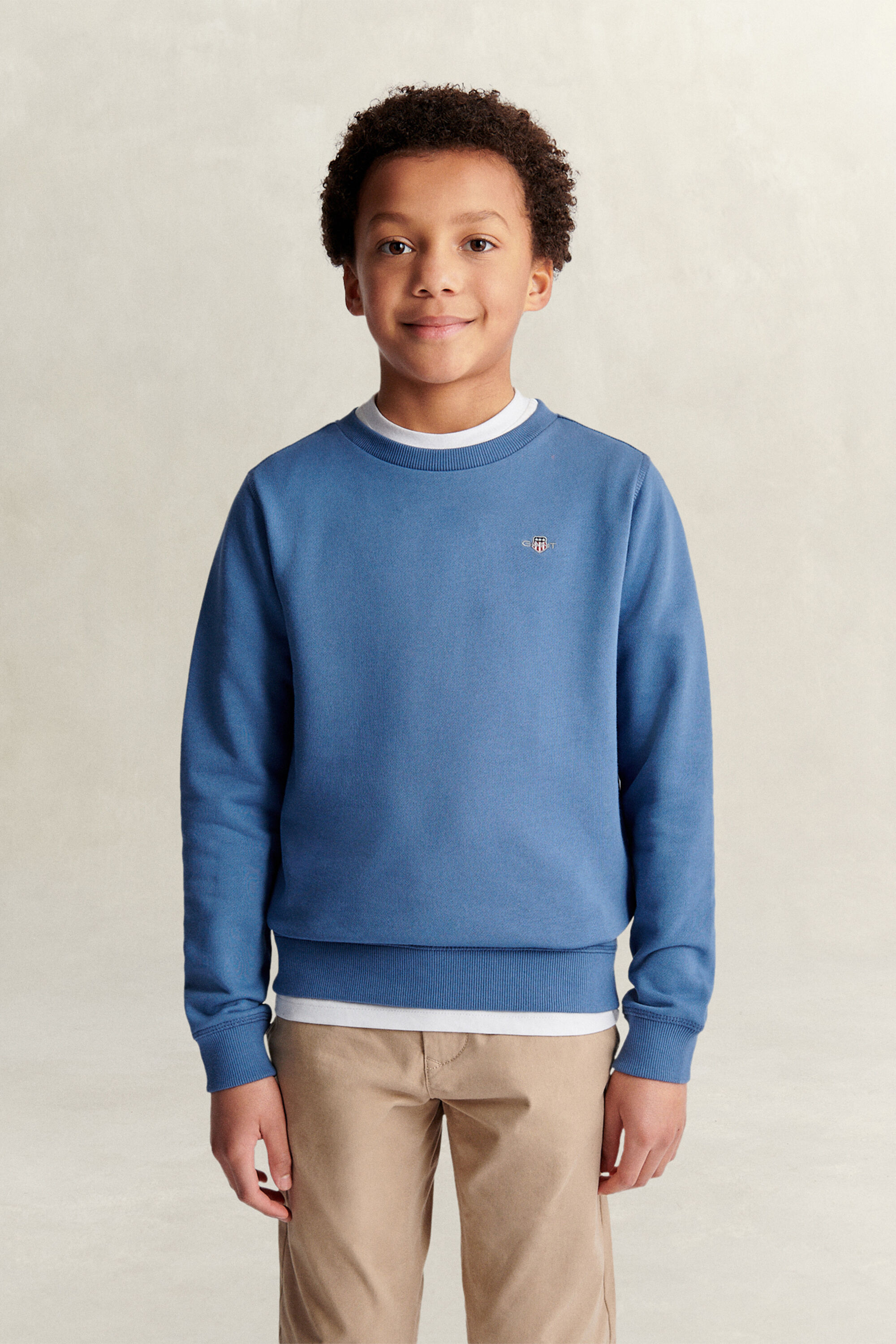 Teens sweatshirt med sköldemblem