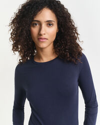 Tunn långärmad T-shirt i bomull