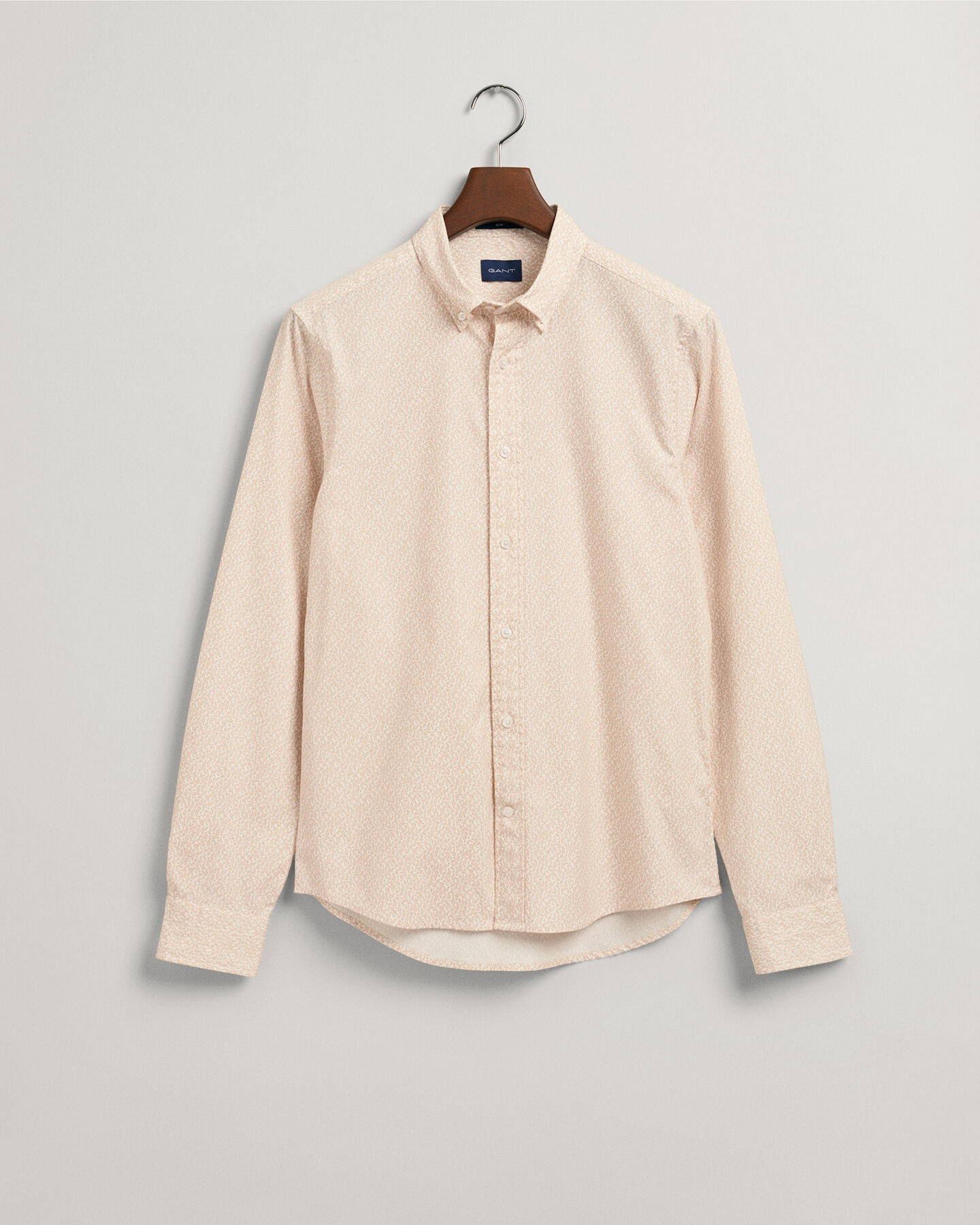 Slim fit oxfordskjorta med litet paisleym&ouml;nster