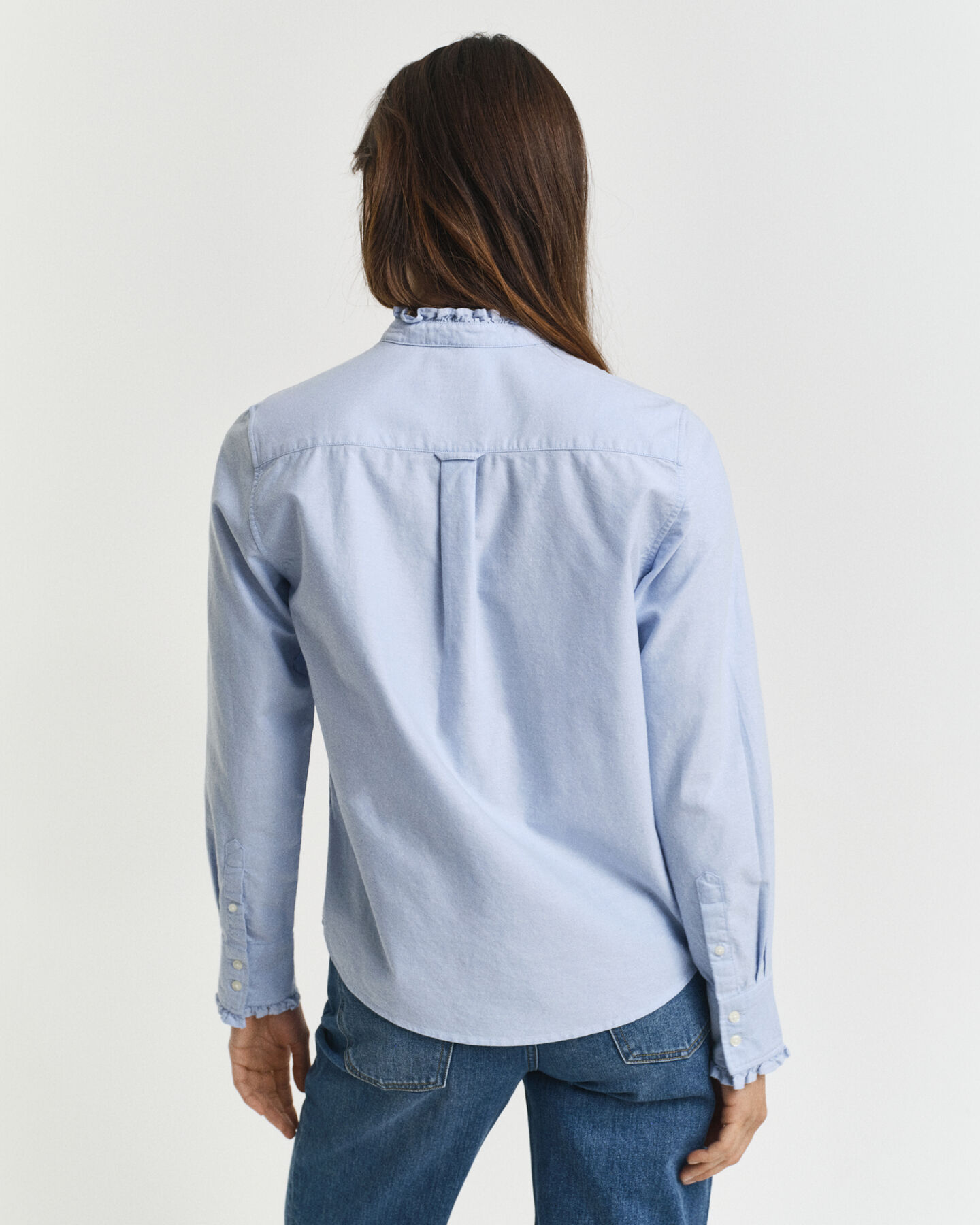 Klassisk oxfordblus med volang
