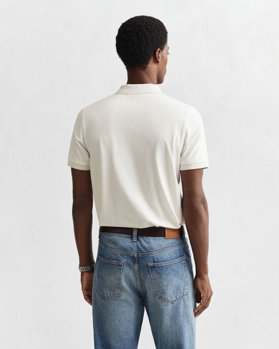 Kontrastfärgad pikétröja