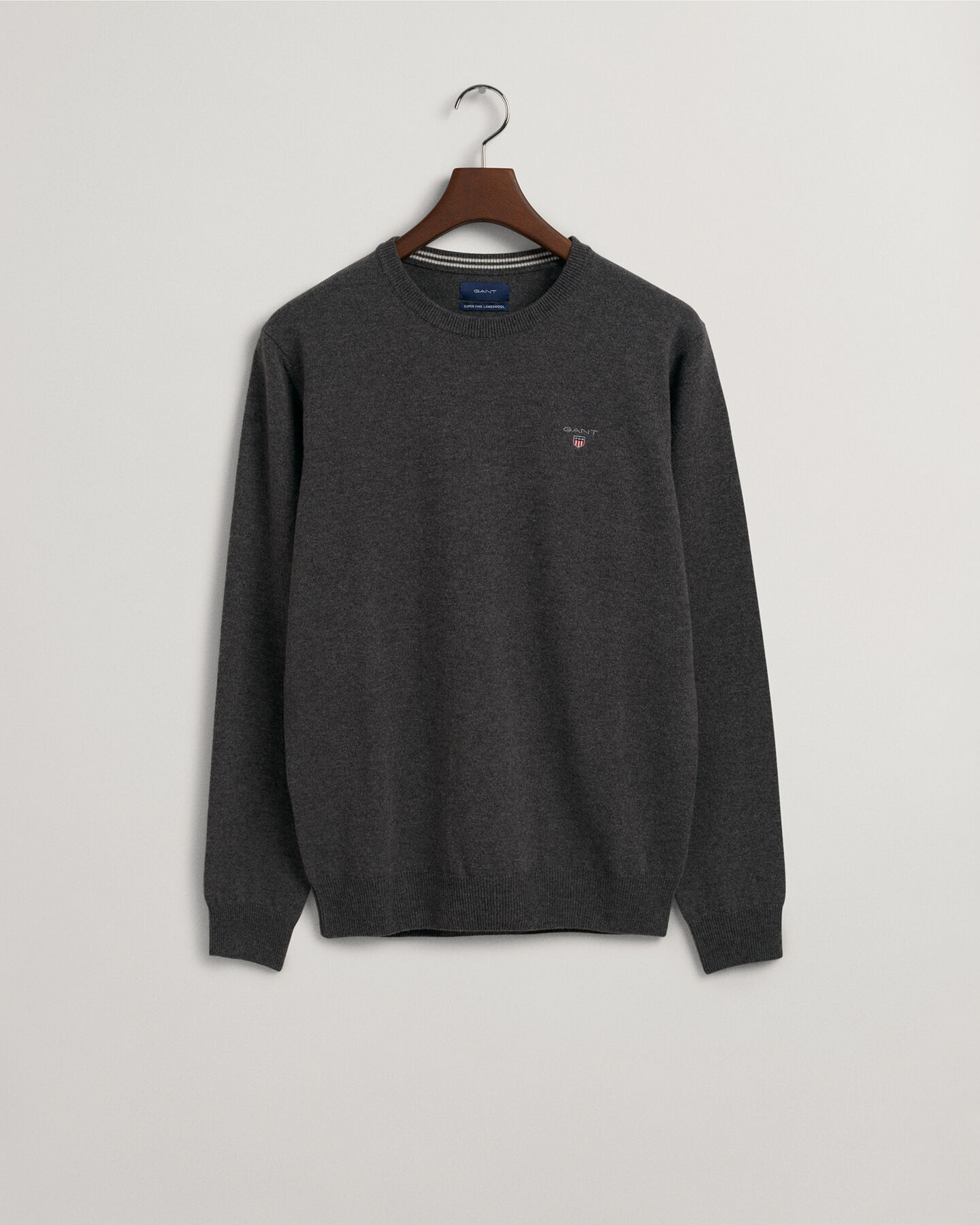 Crew neck tr&ouml;ja i superfin lammull