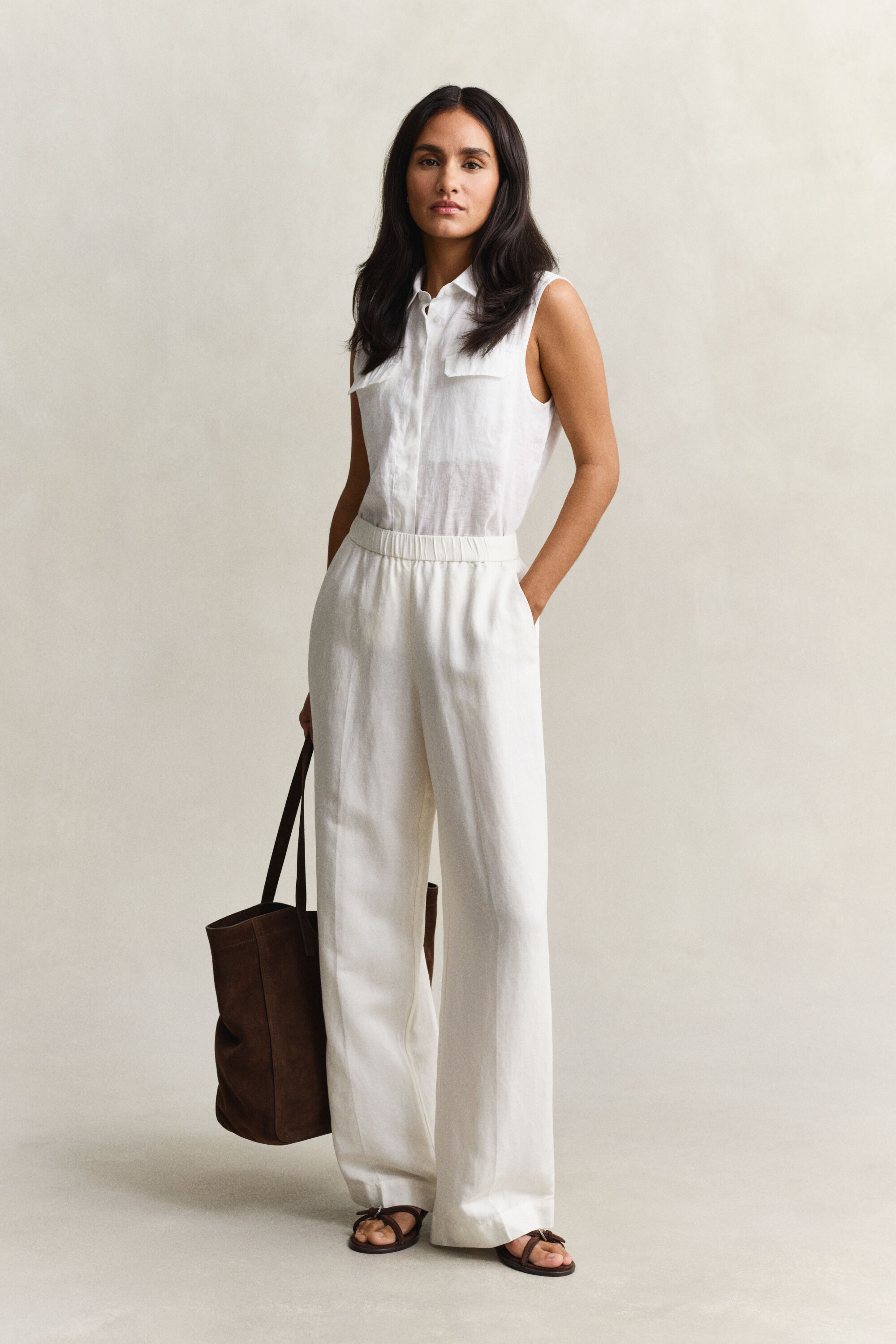 Byxor i linneblandning