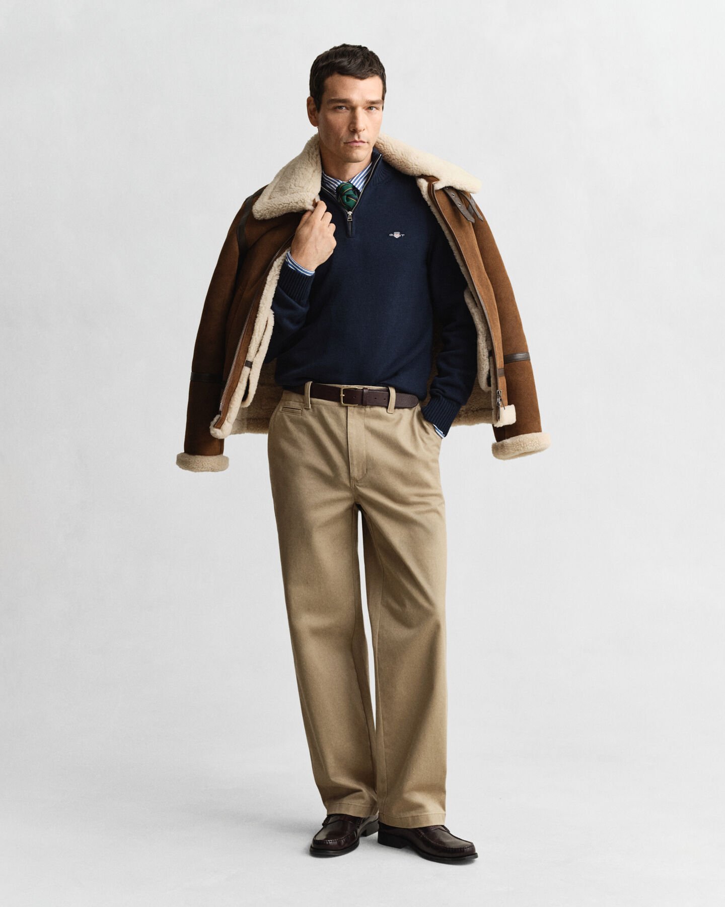 Casual Cotton tröja med dragkedja vid halsöppningen