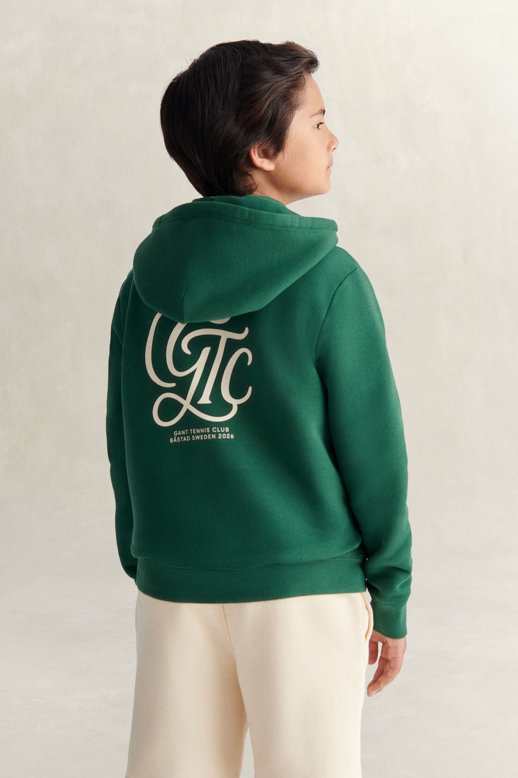 Båstad Tennis Teens hoodie med dragkedja