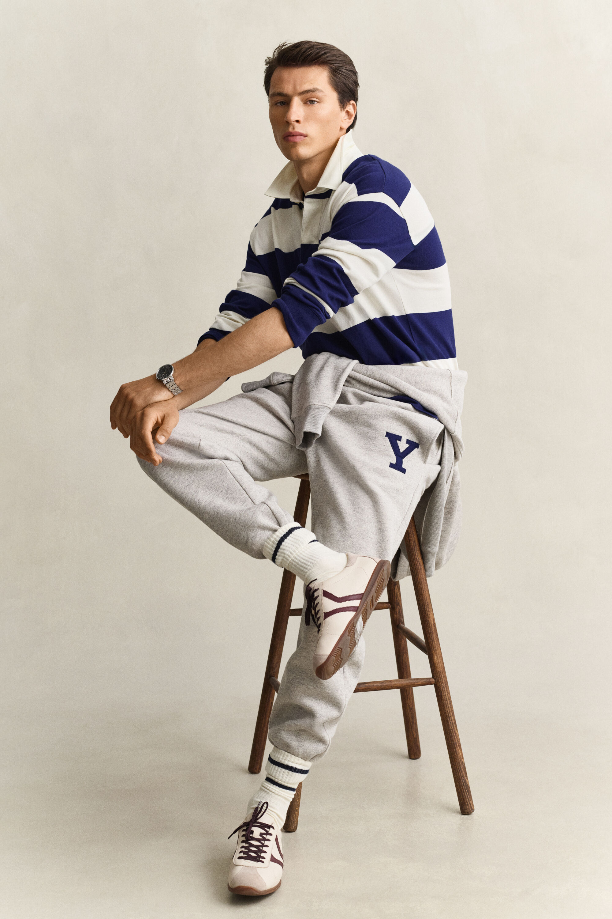 Gant x Yale randig Heavy Rugger