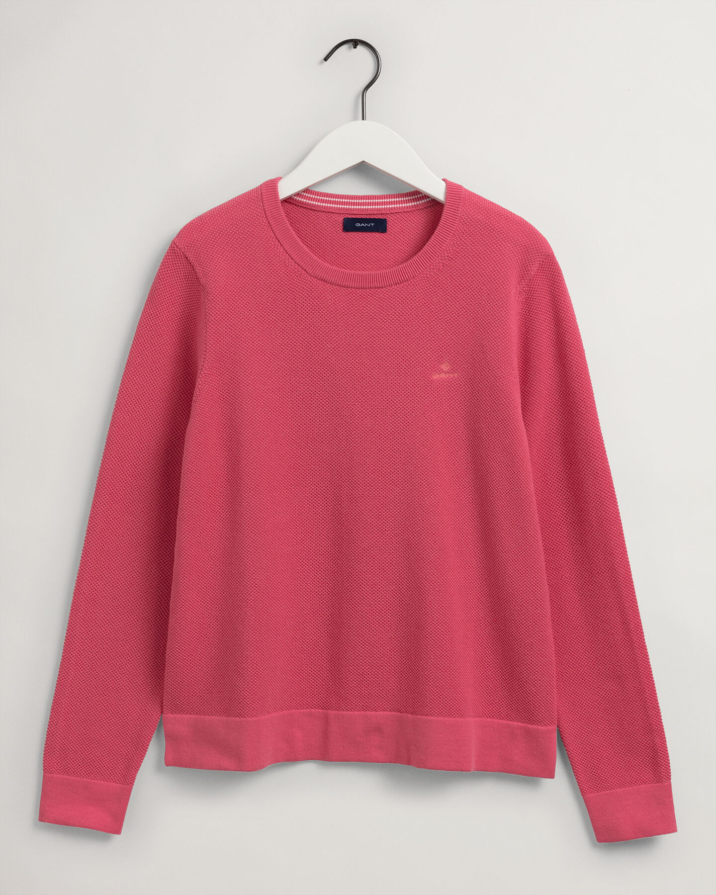 Crew neck tr&ouml;ja i bomullspik&eacute;