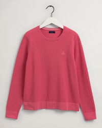 Crew neck tr&ouml;ja i bomullspik&eacute;