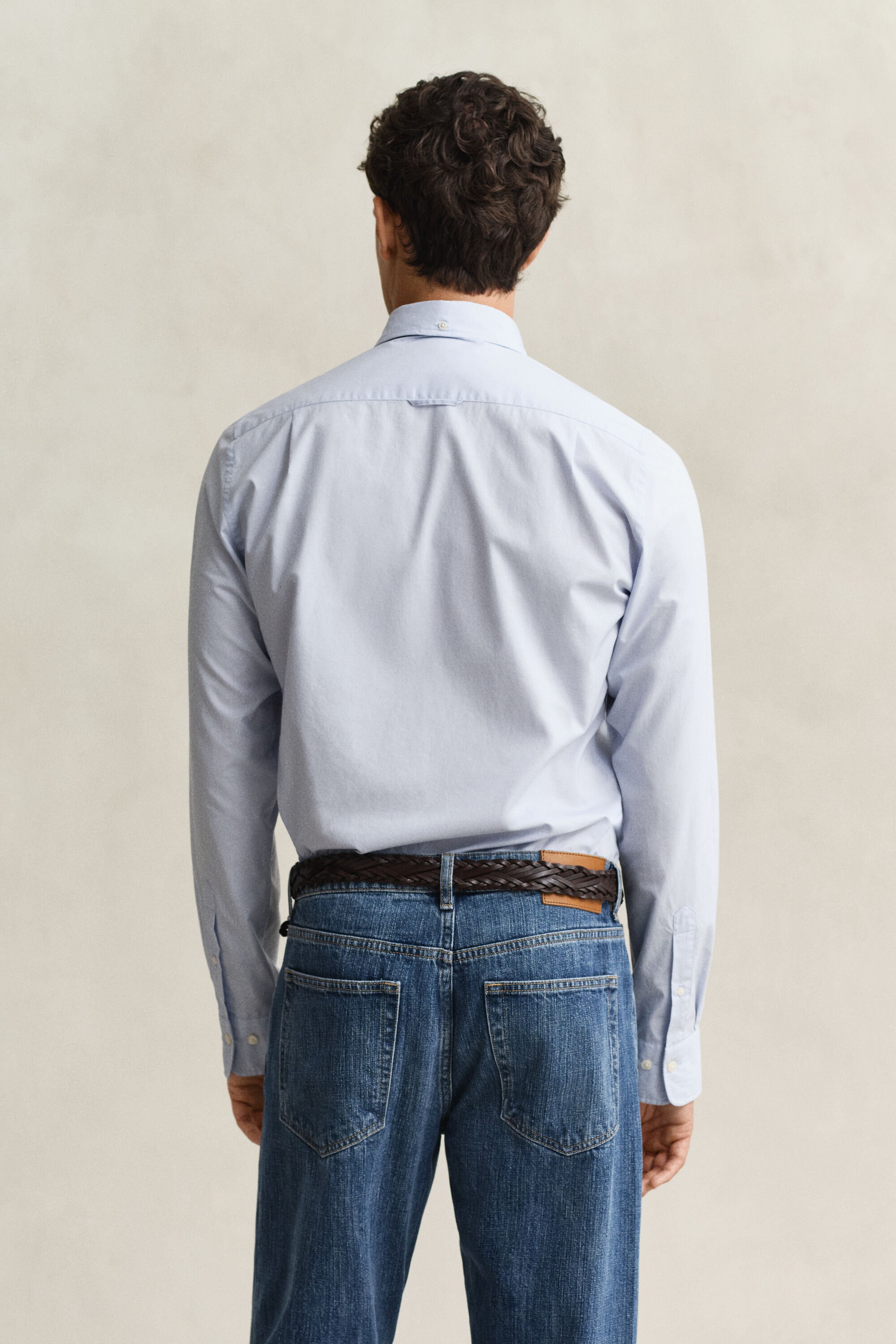 Slim fit klassisk poplinskjorta