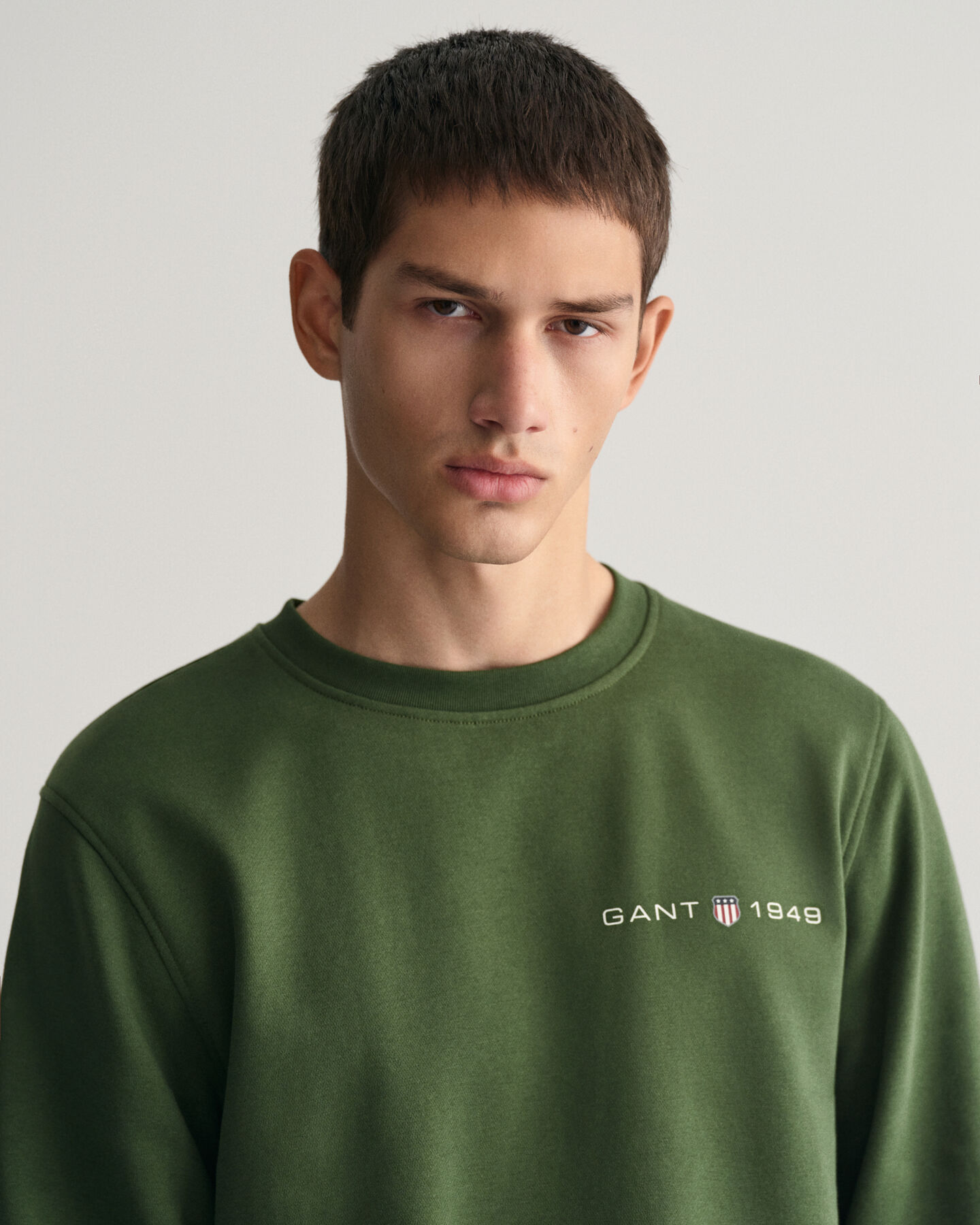 Rundhalsad sweatshirt med tryck