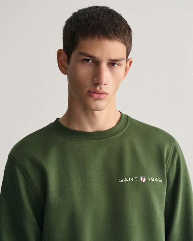 Rundhalsad sweatshirt med tryck