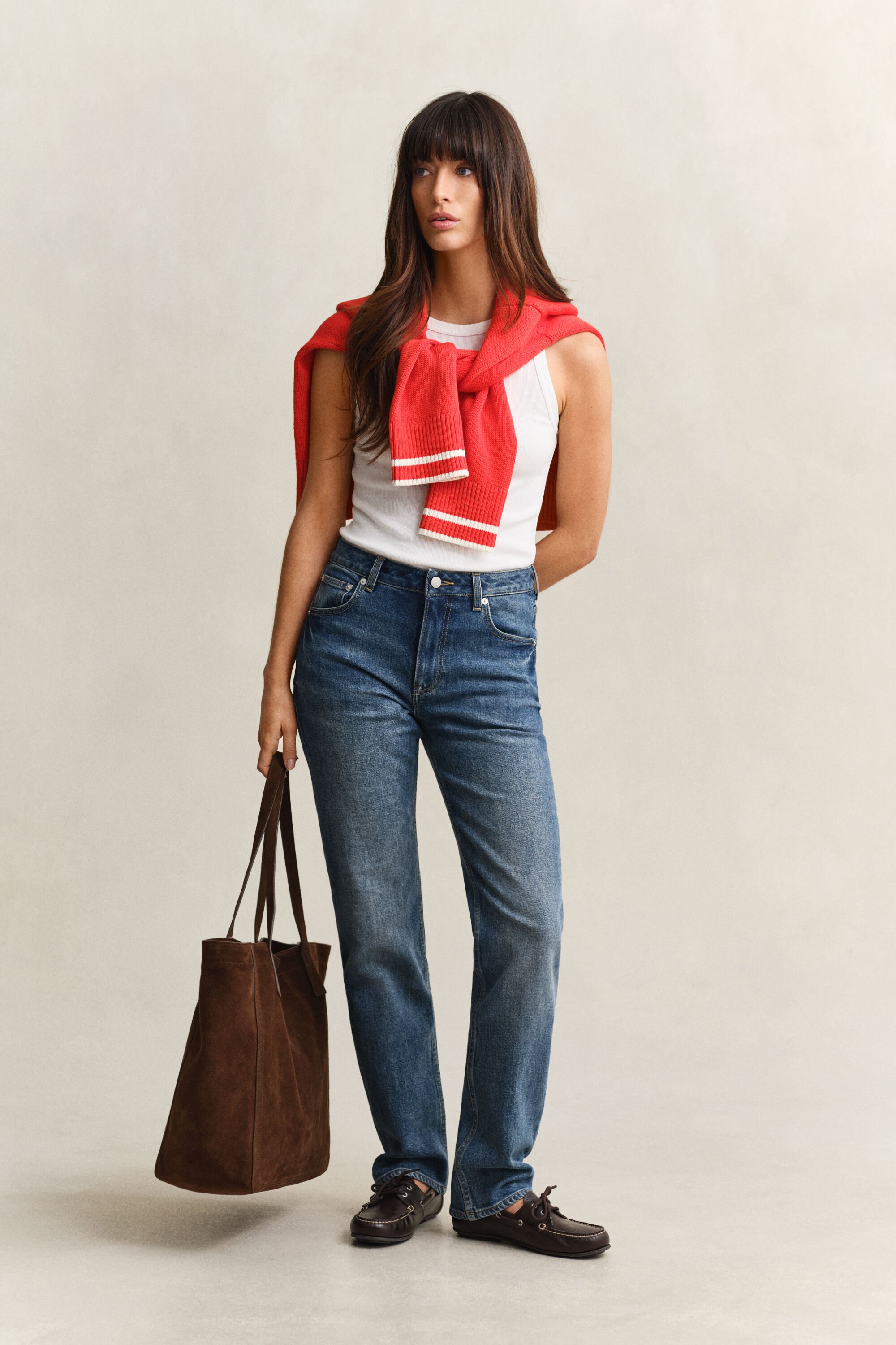 Stretchjeans med raka ben