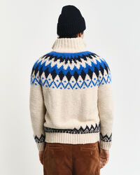 Cardigan i jacquard med dragkedja