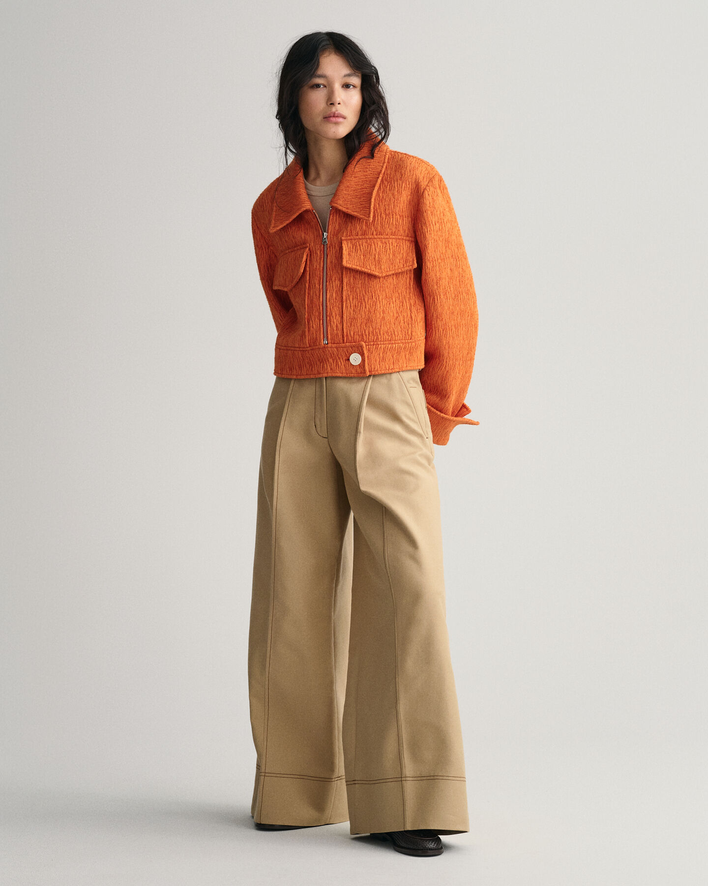 Cropped boucléjacka