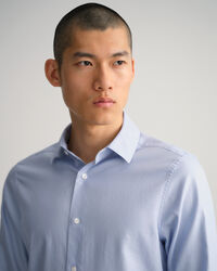 Slim fit enfärgad twillskjorta