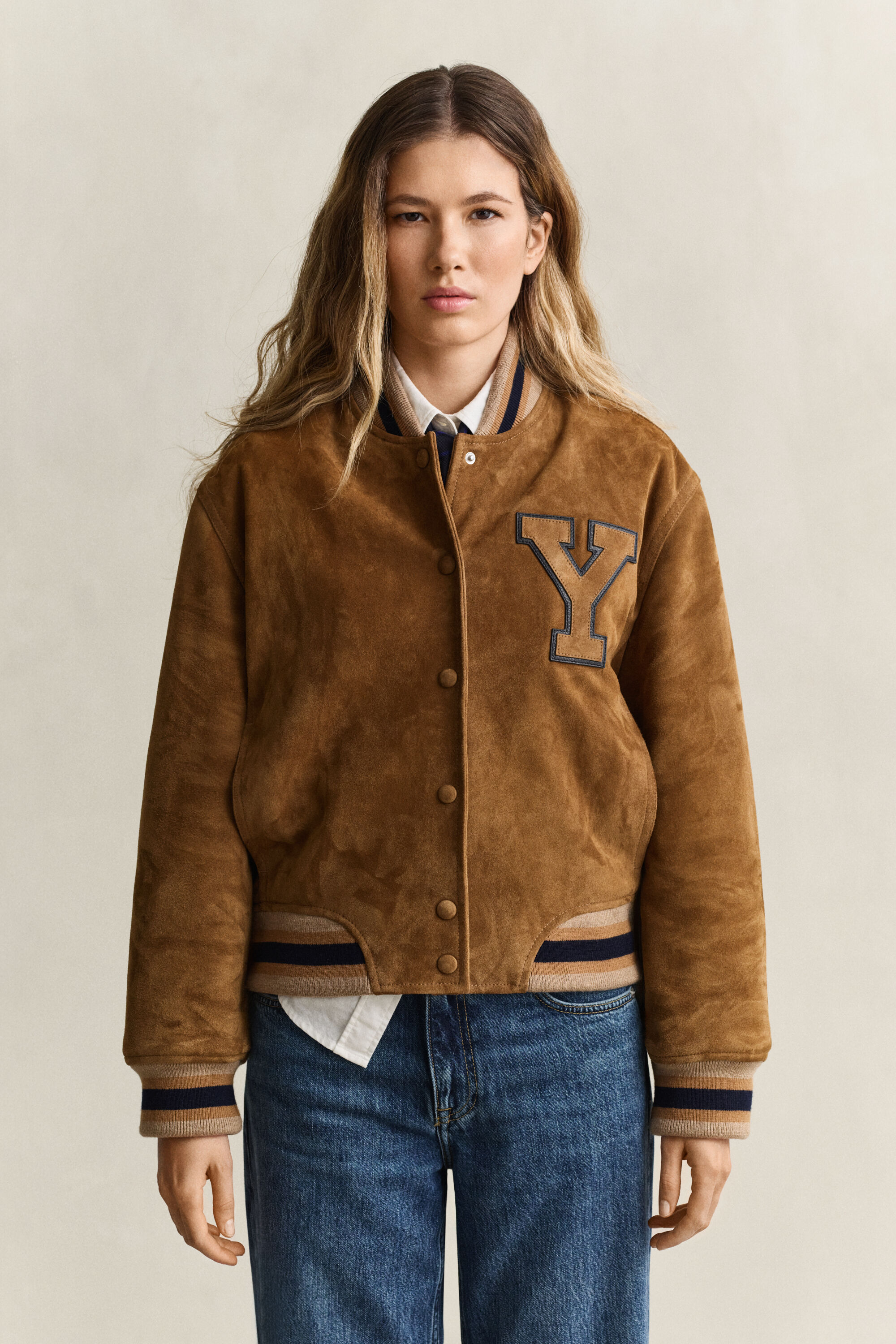 Gant x Yale Varsity jacka i mocka