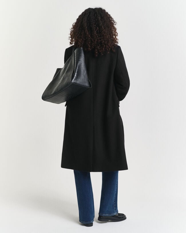 Klassisk skräddarsydd kappa i ullblandning