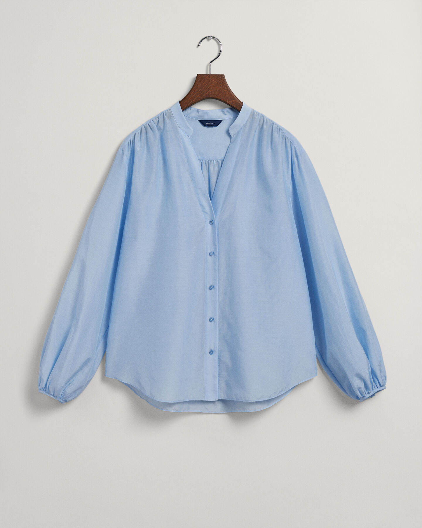 Relaxed fit blus i bomull och silke