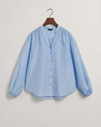 Relaxed fit blus i bomull och silke