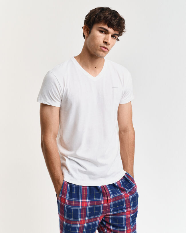 Tv&aring;pack V-ringade T-shirtar